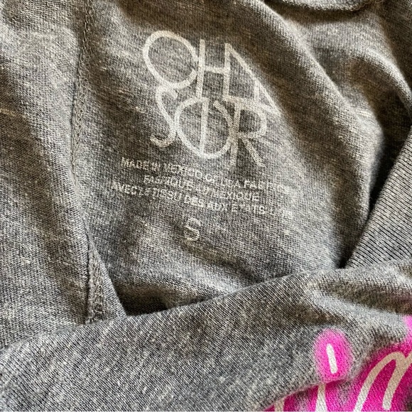 Chaser I Love Whiskey  "jaime le whiskey" Grey V Neck Tee NEW - Picture 13 of 14